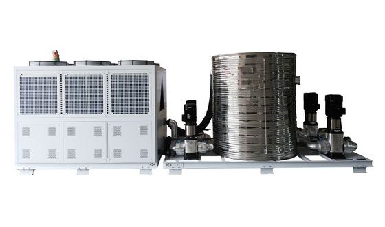 Un buon prezzo. Chiller industriale raffreddato ad aria resistente 40HP 113,58 KW/Hr Con torre d'acqua / 6 ventilatori in linea