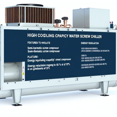 Un buon prezzo. Caldaia a vite raffreddata ad acqua ad alta capacità di raffreddamento con compressore a vite semihermetico e regolatore energetico 0-25%-50%-75%-100% in linea